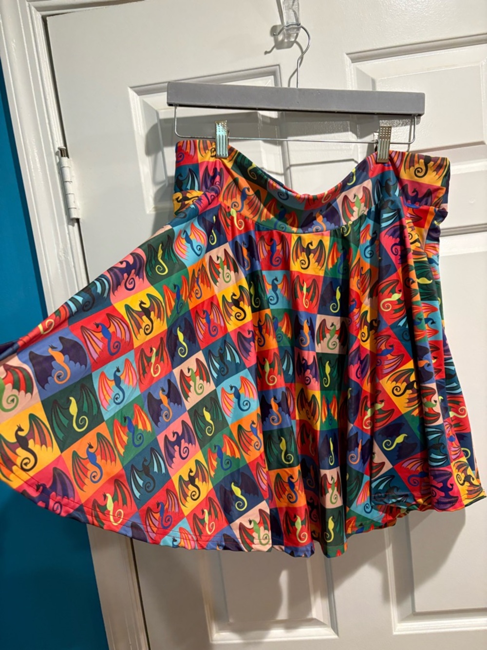 Women's Multicolor Circle Skirt - Flared Skater Style - Picture 2 of 6